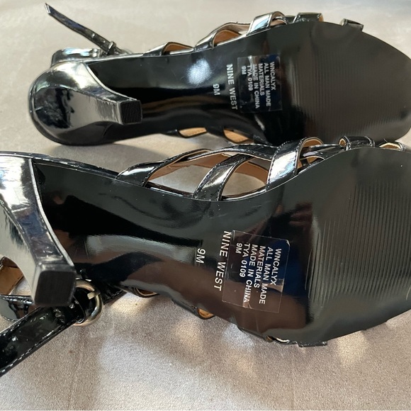 Nine West Women's Black Slingback 3.5” Strappy Sandals Size 9 M. Never Worn! - Picture 5 of 5